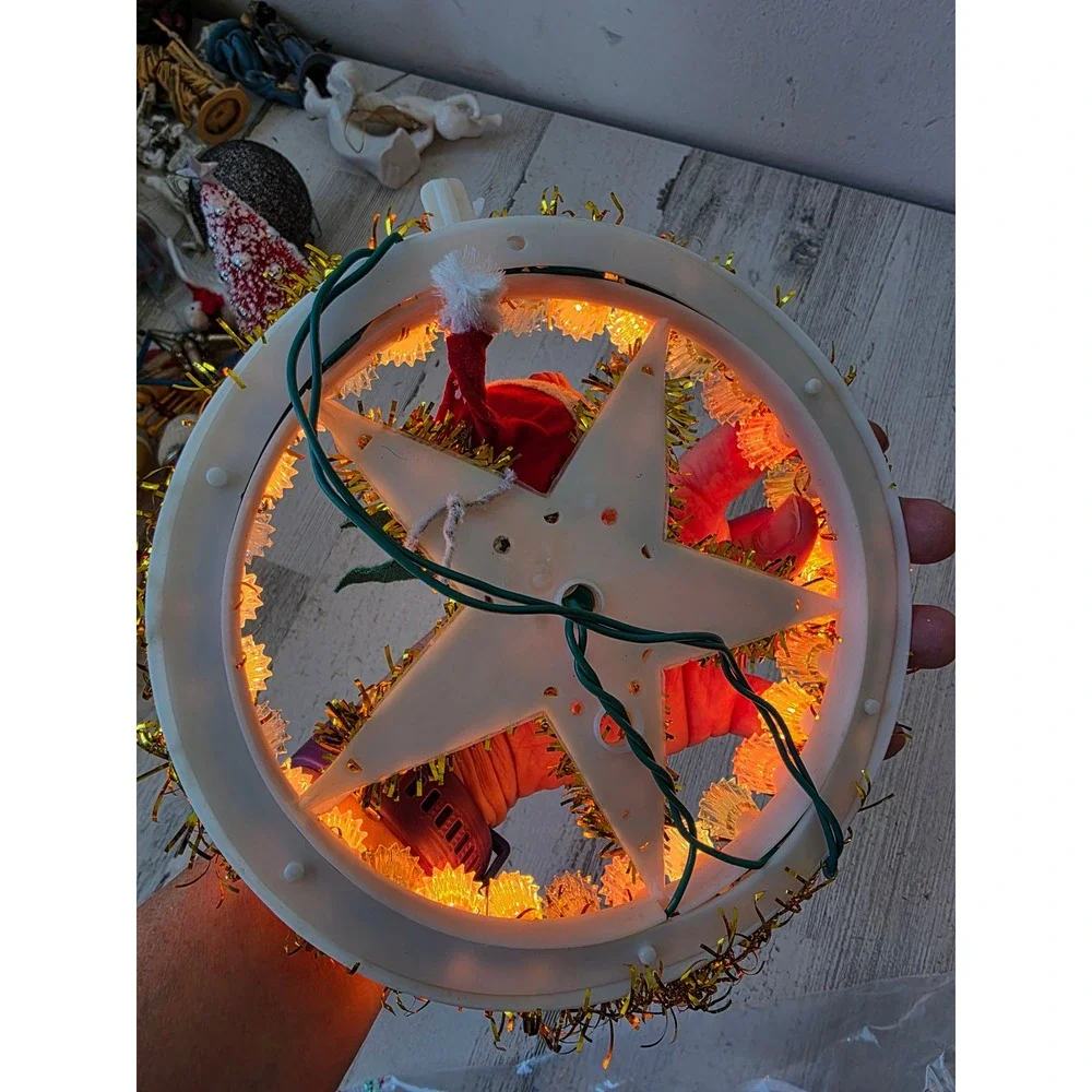 Light up star pixie Xmas decor elf